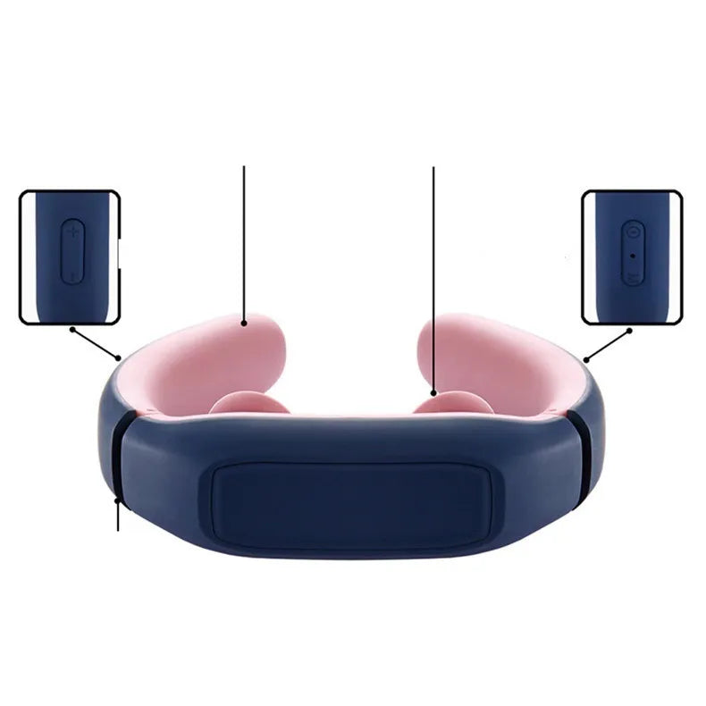 Neck Massager Shoulder Electric Pulse Cervical Traction Collar Therapy Deep Tissue Pain Relieve Stimulator Health Care Massage